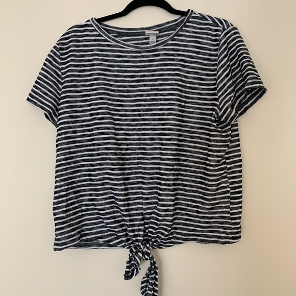 a new day Tops - Stripped tie front t shirt